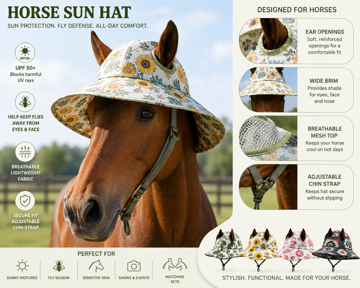 NeighCaps™ Wide-Brim Horse Hat