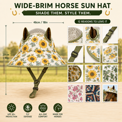 NeighCaps™ Wide-Brim Horse Hat